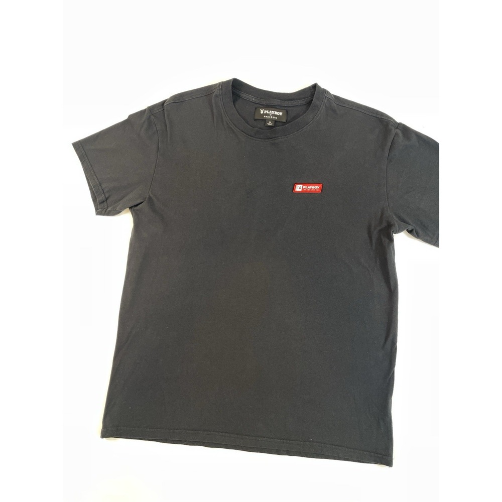 Playboy by Pacsun Mens T Shirt Medium with Playboy International Logo Black